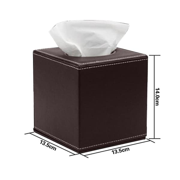 Läder Vävnadslåda, Servettställ Pumpa Pappersfodral Dispenser