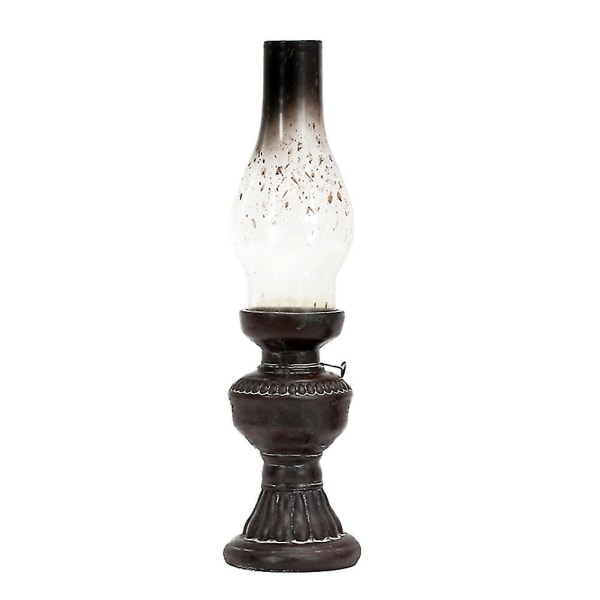 1 stk parafinlampe Husholdningsretro nostalgisk lysestake Lysestake Glassdeksel Lampe med stearinlys Hjemmefest Kontordekorasjon