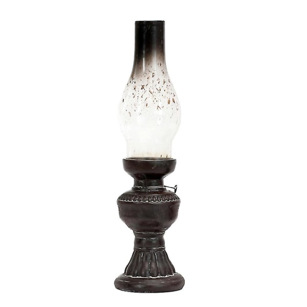 1 stk. Petroleumlampe Husholdning Retro Nostalgisk Lysestager Lysestager Glasdæksel Lampe Med Lys Hjem Fest Kontor Dekoration