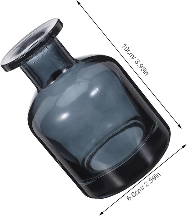 2 st aromadiffuserflaska glas cylindrisk vasspinnebehållare tom dekorativ burk