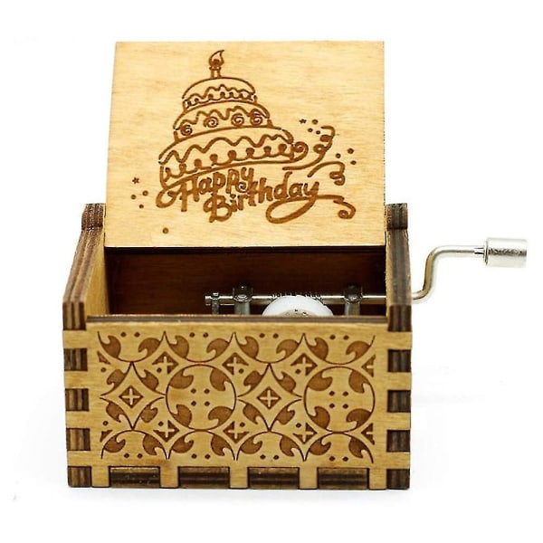 Tremusikkbokser, lasergravert Vintage Wooden Sunshine Musical Box-gaver Style 2