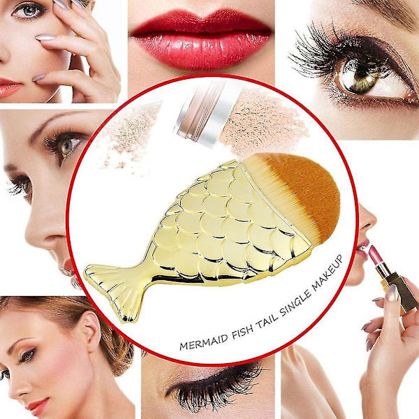 Sjöjungfru Foundation Makeup Brush Puder Rouge Kosmetisk