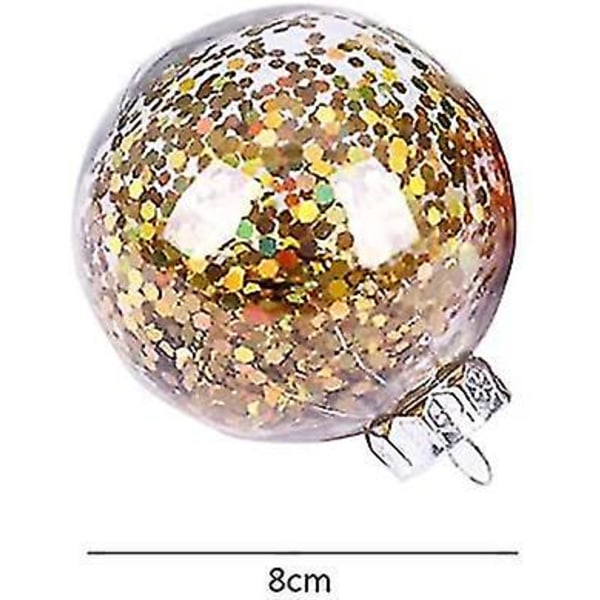 5 st 8 cm Okrossbara Julgransprydnader Klot