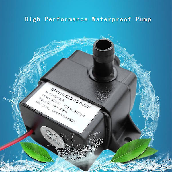 Högpresterande QR30E DC 12V 4.2W Vattentät Borstlös Pump
