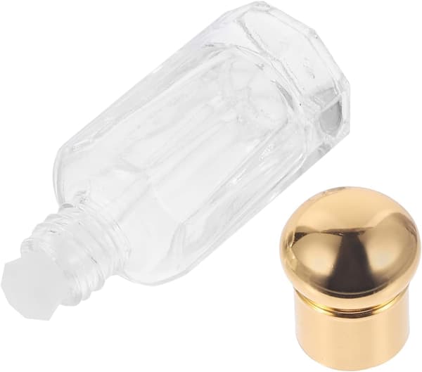 4 st eterisk oljeflaska droppsticka glas tom oljedispenserbehållare för aromaterapi reseanvändning