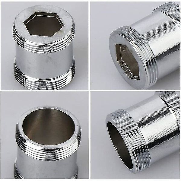 Pakke Messingkranadapter, 22mm NPT Hane til Hane Kranlufterkontakt for Vaskkran Vannrenserlufter (m18 - M22)