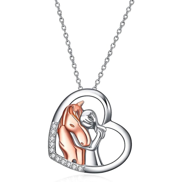 Pendant Necklace Jewelry 925 Sterling Silver Girls Embrace Horse Gift For Lmell Women Gift