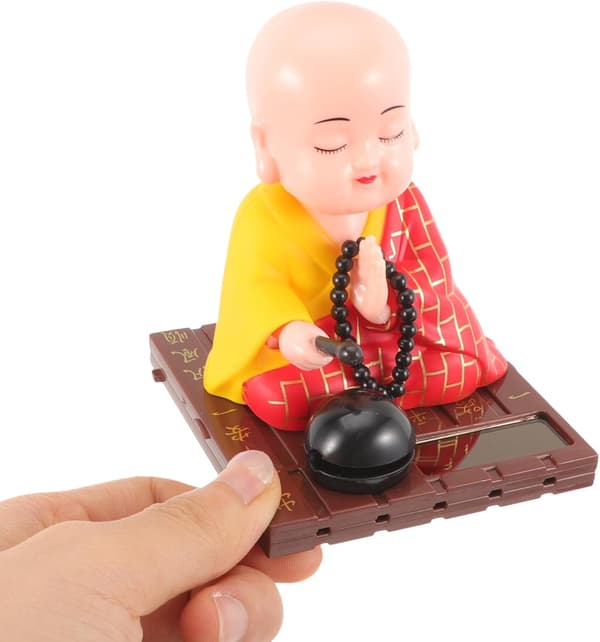 Soldrevet dashbord-munke-figur med bobblehead-funksjon og solid materiale