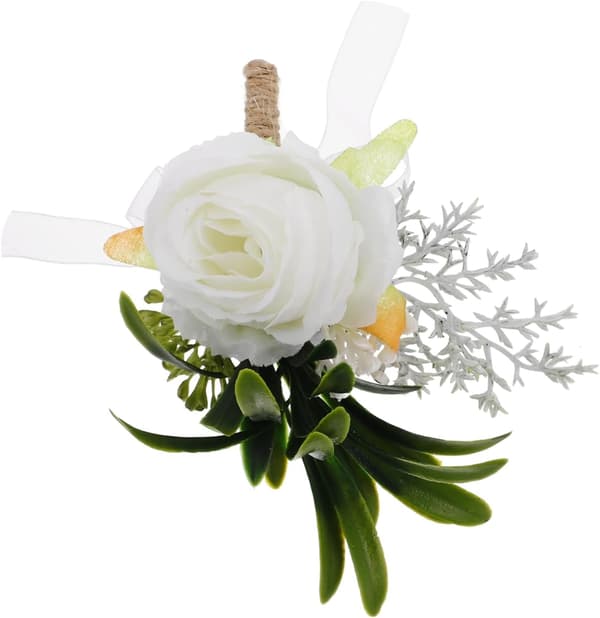 Simulert Blomsterknapphullsblomst for Bryllup Elegant Kunstig Nål