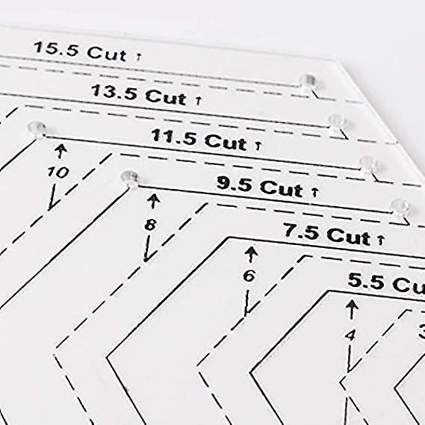 4-pack Sömnadsmått Set Sömnadsverktyg Transparent Diamantform
