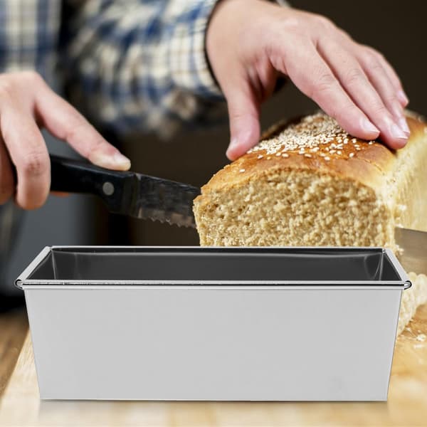 Brødform i rustfritt stål, non-stick brødbakeform, firkantet toastboksform