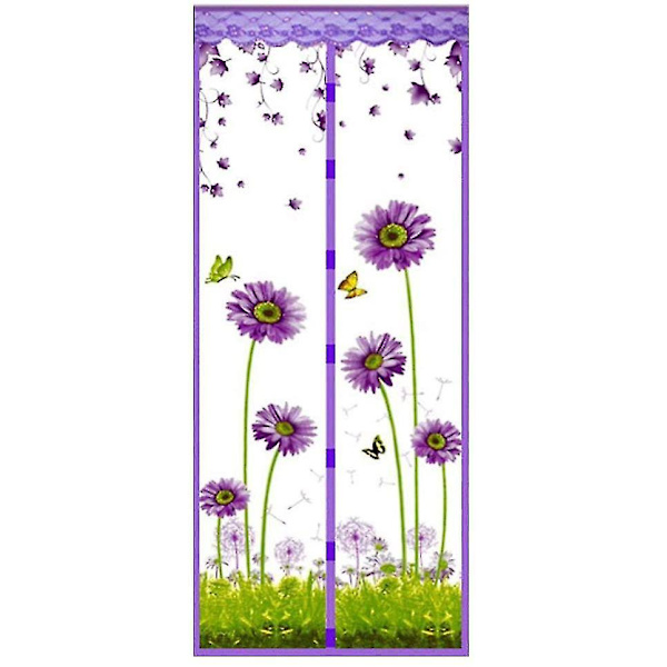 Blommig Fjärilsdesign Sommar Dörrnätgardin 90x210cm