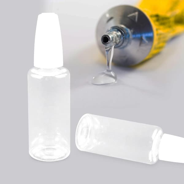 10 st 30 ml hantverkslimflaskor med fin nålspets, plastflaskor med klämmapplikator