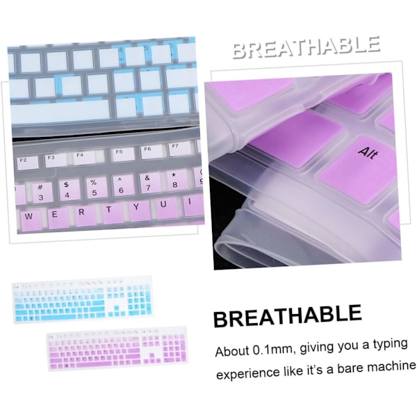 2 stk. Tastatur Skin Silikone Tastaturbeskytter Vandtæt til Kb216p / Kb216t / Wk636 Cover Gradient