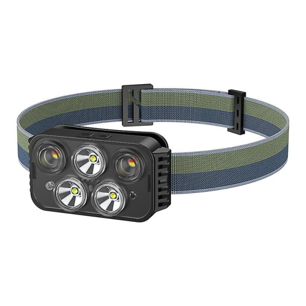 5 LED USB Laddningsbar Vattentät Sensor Cykel Nattrunning Fiskelampa