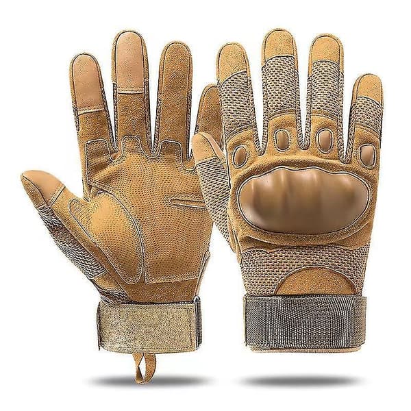Säkerhetshandskar med full handskydd, skärskydd (2-pack, brun)