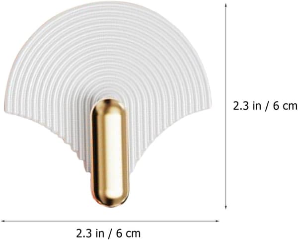4 stk vifteformede selvklebende kroker Multifunksjonelle kroker ABS-materiale Minimalistisk moderne stil Plassbesparende Sikker