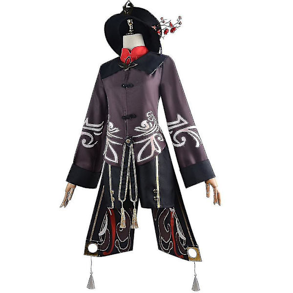 Anime Hu Tao Kostume Outfit Spil Bukser Uniform Sæt XL