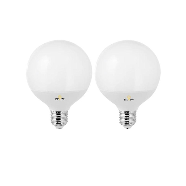 2 stk 12W LED Globepærer 1000Lm B22 E26 E27 G95 24LED