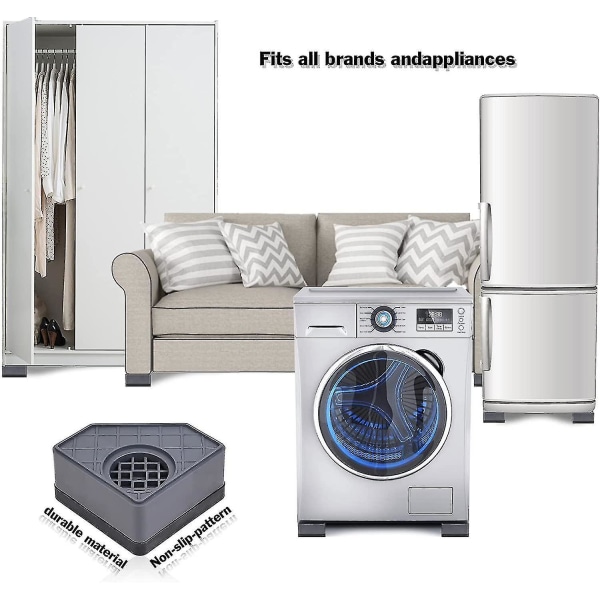 Opdage genvinde mister temperamentet Anti-vibrationspuder til vaskemaskine 4 stk vaskemaskine tørretumbler c94e  | Fyndiq