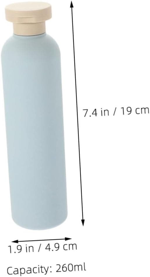 2 st påfyllningsbara plastflaskor för balsam och schampo 260 ml läckagesäker pumpdispenser
