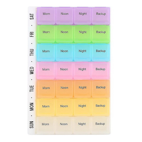 Am Pm 7 Dages Stor Pilleæske Dispenser Organizer