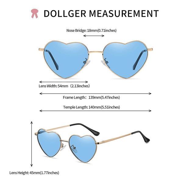 Hjerte Solbriller Kvinder Polariseret Metalramme Trendy Søde Hjerteformede Solbriller Uv400 Beskyttelse