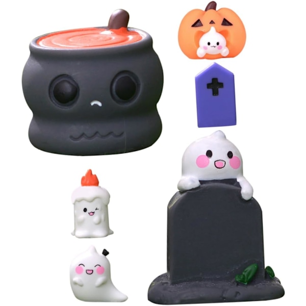 1 Sett Halloween Halloween Pynt Lite Hus Dekor Miniatyr Trebro
