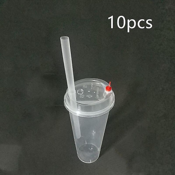 10 stk engangs boble te kop gennemsigtige plastik kopper
