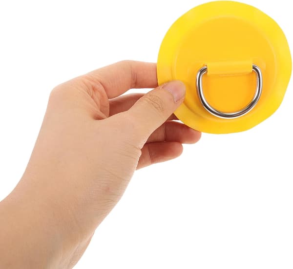 Kajak D-ringe og D-spænder i rustfrit stål 2 stk., PVC-patch-snor D-spænde