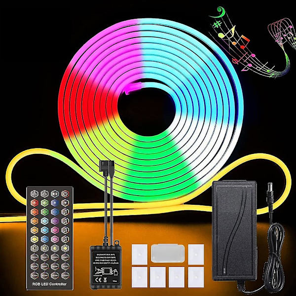 3~10m DC12V RGB Vattentät LED Neon Rep-Ljusremsa App Synkronisering