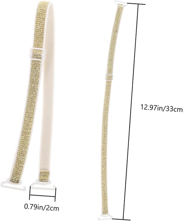 2 par elastiske stropper for kvinner, sklisikker design, erstatningsskulderstropper for kjole og dameundertøy