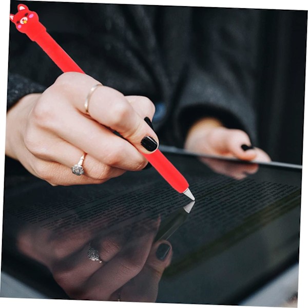 2 stk. Stylus Pencil Case Sort Silikone Stylus Sleeve Pencil Case 1. generations Stylus Sleeve