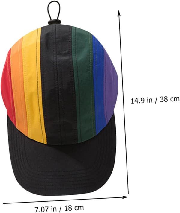 Regnbue bomull baseballcaps for menn utendørs solbeskyttelse brem komfortabel snorhatt