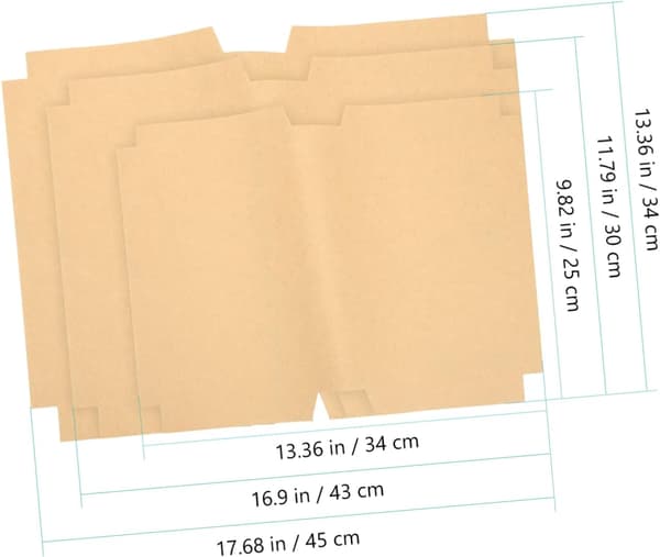 30 ark bokomslagssats Kraftpapper Bokomslag Omslagspapper