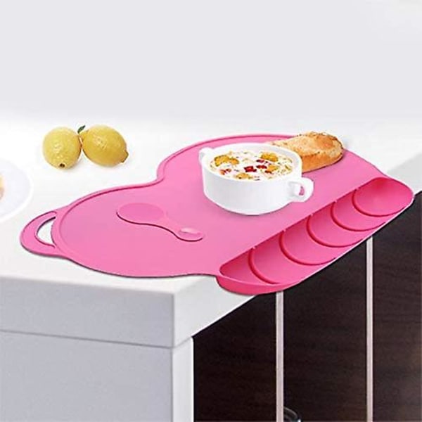 Placemat Baby Bærbar Isolerende Vanntett Silikon Placemat Mobilbrett Baby Smokk Spisebord Matt Silikon 40cm X 27cm
