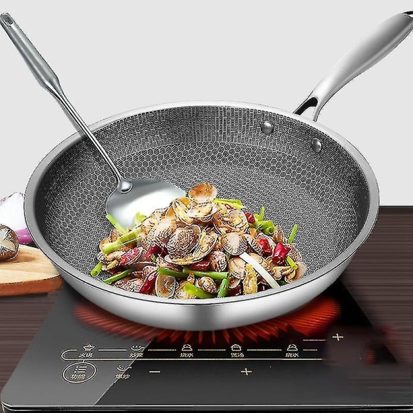 Rustfrit Stål Stegepande Non-stick Gryde 28cm Stegt Bøf Gryde Saucepan Ensidig