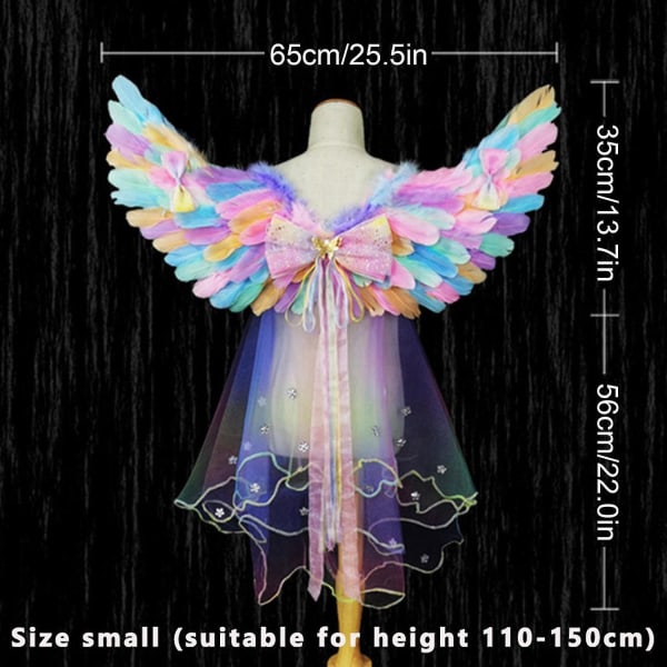 Light Up Angel Wings Halos LED-lys Cosplay-kostyme f7a5 | Fyndiq