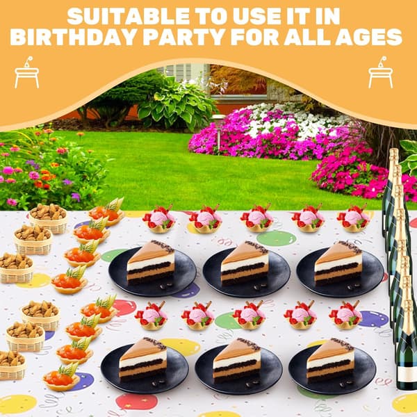Vattentät dekoration med duk rektangulär vacker design, vikbar och kan klippas födelsedagstema