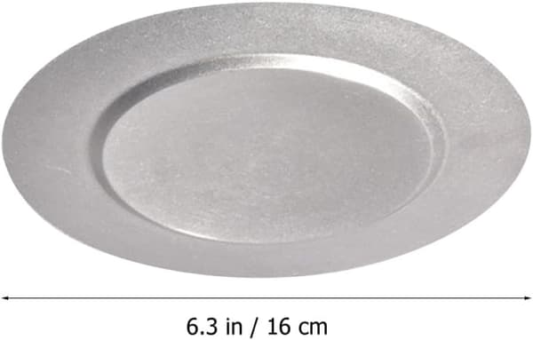 Rund Tallerken i Rustfrit Stål 16 cm Retro Sølv Madudstilling Dessert Serveringsfad