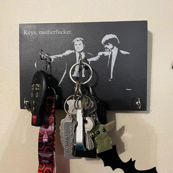 Creative Wall Nøgleholdere, Pulp Fiction, Key Rack Krogophæng Home Dcor