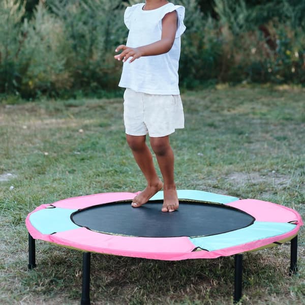 Trampolinfjäderskyddsdyna med skumkantskydd, 1,2 m diameter utomhusstudsmatta säkerhetstillbehör