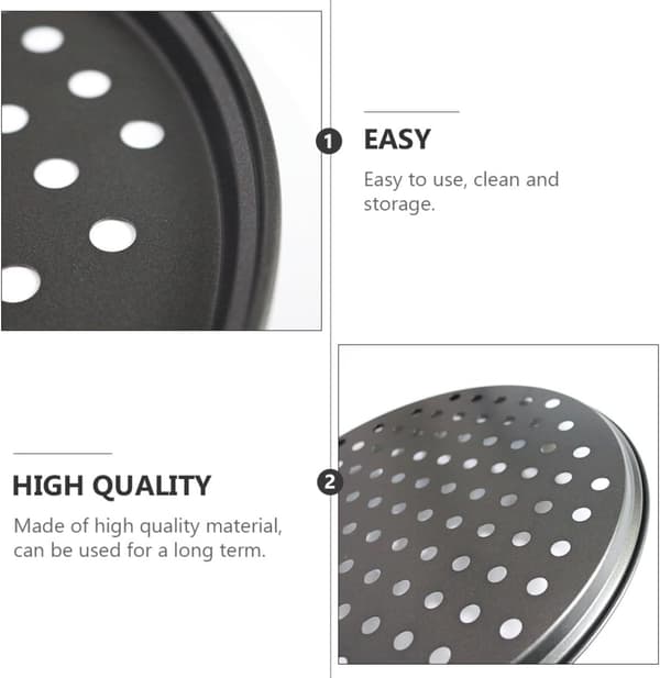 Non-Stick Pizza Bakform Kakform Kolstål Rund Form