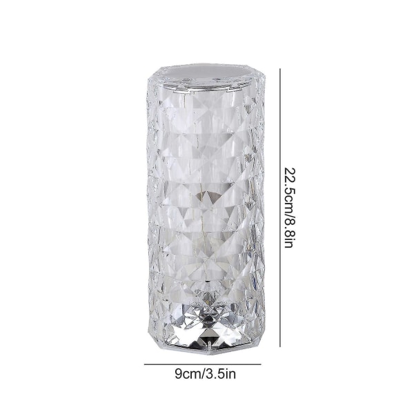 Led Crystal bordslampa Diamond Rose Night Light Touch
