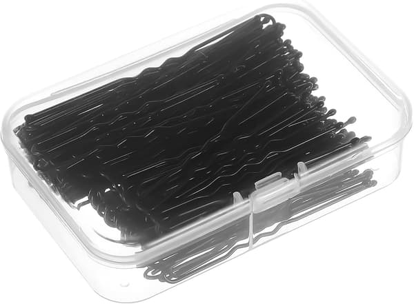 150 stk. U-formede hårnåle Bobby Pins Sorte hårklemmer til kvinders opsat hår 5cm 6cm 7cm