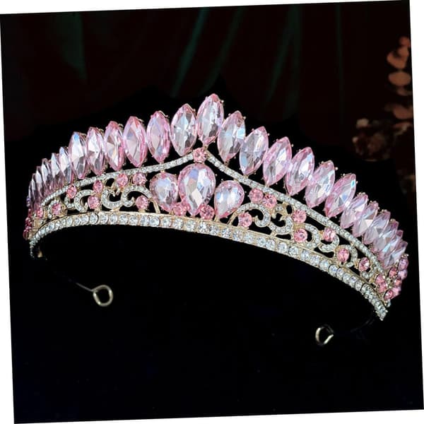 Brude Rhinestone Krone Pannebånd for Kvinner Elegante Bryllupstilbehør