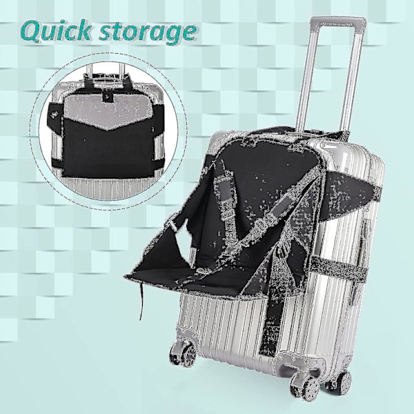Baby Travel Seat Matkatavaralle, Lasten Matkustuslaukkuistuimella, Kannettava Taittuva Matkustuslaukkuistuimella Turvavyöllä Vauvan Mukavuuden Matkalle