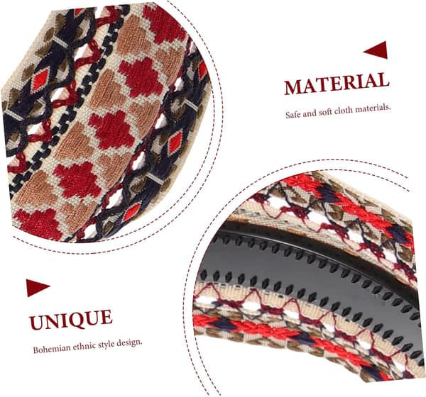 Brodert pannebånd for kvinner Stilig hårbånd Brede hårbånd for kvinner Blomster til daglig bruk