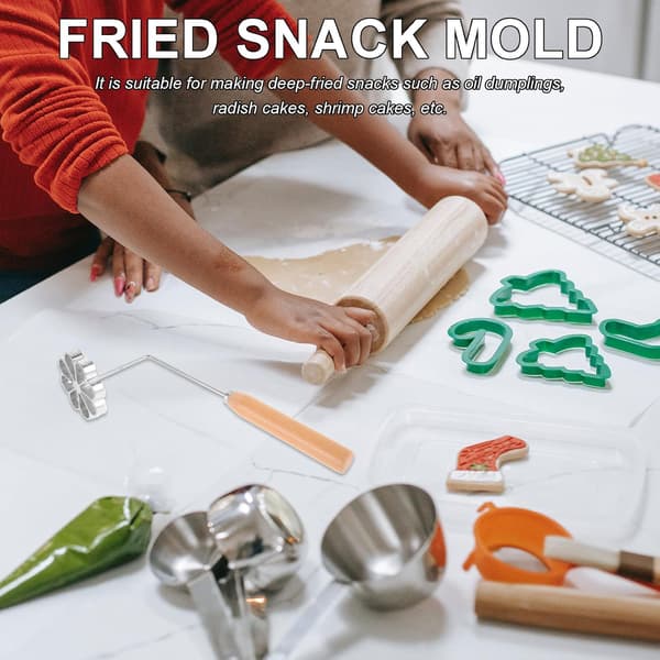 Stekt Snackform Oljedeig Stekeform Sølv Aluminiumlegering Solid Rustfri Kjøkkenredskap