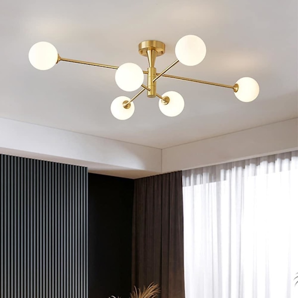 105cm LED Taklampa Nordisk Stil Chandelier Globelampa